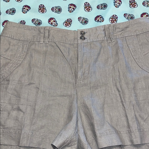 INC tan Women's Shorts linen cargo shorts - Picture 1 of 9